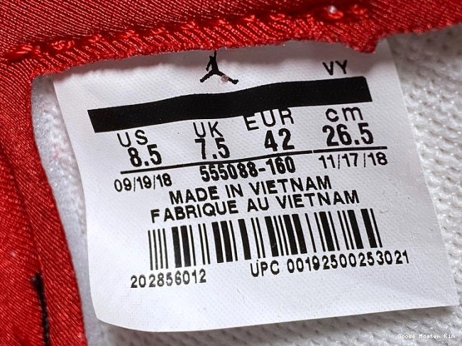 555088-160 High Retro Red Jordan 1 OG 